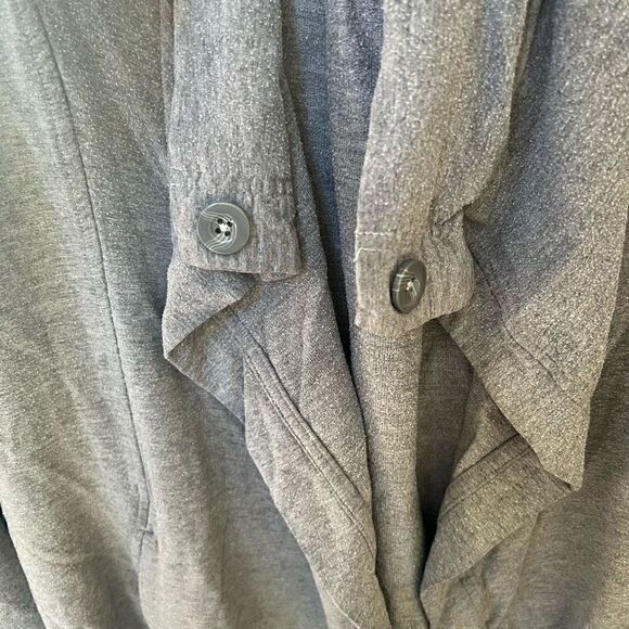 Lululemon Cardigan Sweater Open Front Drapey Wrap Athleisure Gray women’s 6 - Picture 5 of 11